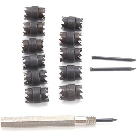 Kit de 13 accessoires pour élimination de soudures par points, outil double-face pour perceuse, ensemble de dépose de points de soudure