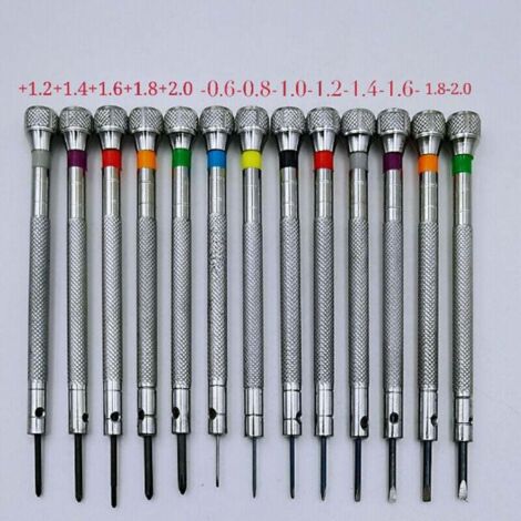 Kit de 13 destornilladores de precisión para reparación de relojes, destornilladores para relojería, herramientas de reparación de relojeros.