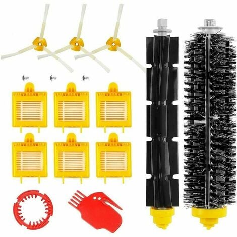 LUCKY-88 Kit de 13 secours pour Roomba série 700 (700, 760, 770, 780 790) - Kit accessoires (Brosses Latérale, filtres, brosse de Cerda et etc..) pour aspirateur robot.