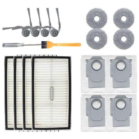 Kit de 14 pièces de rechange pour accessoires d'aspirateurs robots Roborock G30 U/G20S Ultra/P20 Ultra/P20 Plus/Saros 10R