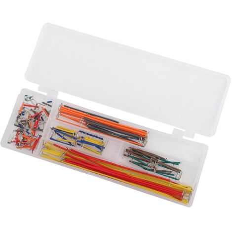 Kit de 140 câbles de liaison en forme de U pour breadboard sans soudure, idéal pour projets DIY Arduino et prototypage.