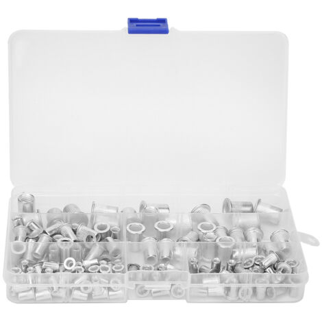 Kit de 150 inserts filetés en aluminium M3 M4 M5 M6 M8 - Écrous à riveter pour assemblages et fixations