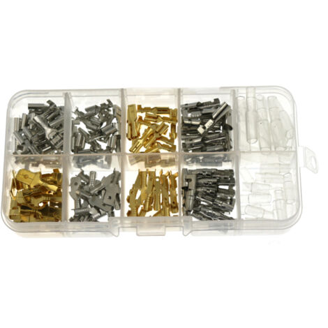 Kit de 150 terminales de crimpado macho/hembra de 6,3/4,8/2,8 mm para coches, motocicletas y bicicletas.