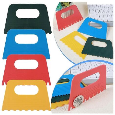 Kit de 16 outils artistiques texturés, grattoirs à peinture en plastique --