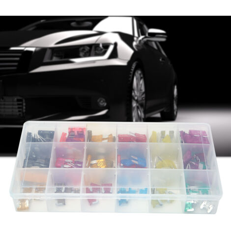 Kit de 165 Fusibles Lame pour Voiture - Taille Moyenne, Petite et Mini - Insertion Aluminium