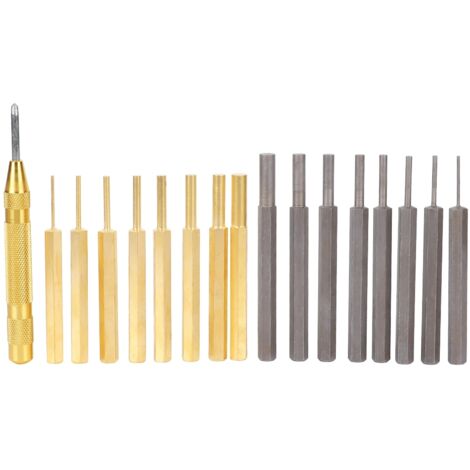Kit de 18 outils de poinçonnage en acier au carbone et laiton pour travail du cuir