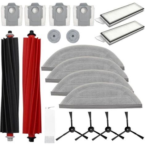 Kit de 19 accessoires pour Roborock S8 MaxV Ultra – Brosses principales, filtres, sacs à poussière, lingettes – Haute qualité, facile à installer