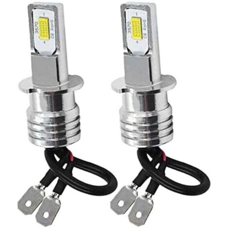 Kit De 2 Ampoules LED H3 Anti-Brouillard Blanc Froid 6000K Haute Luminosité