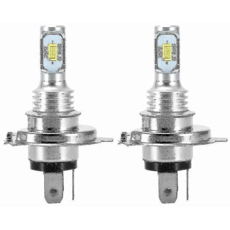 Kit de 2 ampoules LED H4 9003 HB2 6000K Super White CSP pour phares (feux de croisement/route) Canbus