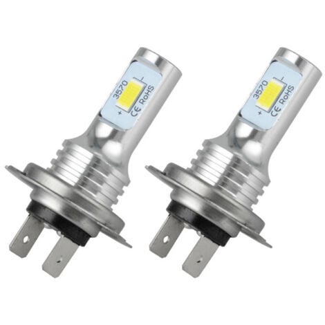 Kit de 2 bombillas LED H7 de 6500 K, superblancas, 80 W, 1000 LM, para faros antiniebla, luz de cruce
