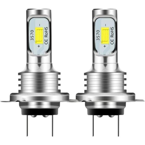 Kit de 2 bombillas LED para faros delanteros H7, 6000 K, impermeables, blancas, para proyector de coche, accesorios para auto.