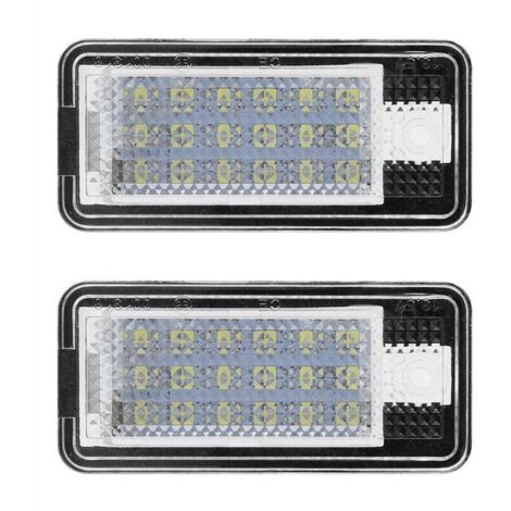Kit de 2 bombillas LED para matrícula de Audi A3/S3/A4/S4/A6 - Fácil instalación - Iluminación blanca brillante