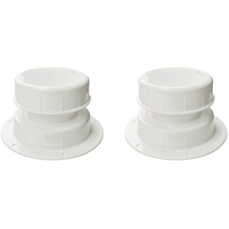 Kit de 2 bouchons de ventilation blancs pour tuyauterie de VR, pour tuyaux de 1 à 2 3/8 pouces.