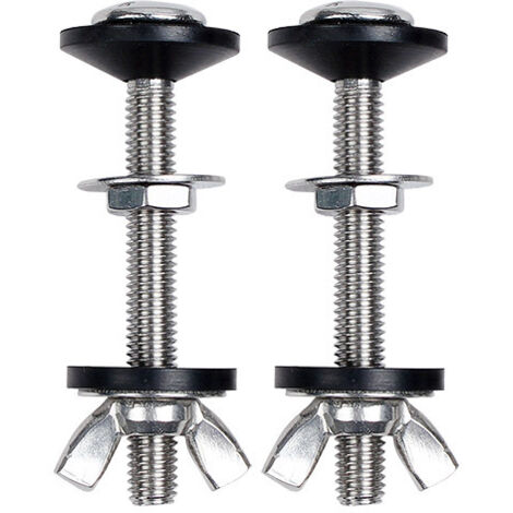Kit de 2 boulons de réservoir de chasse d'eau en acier inoxydable, fixation universelle pour cuvette de WC facile à installer