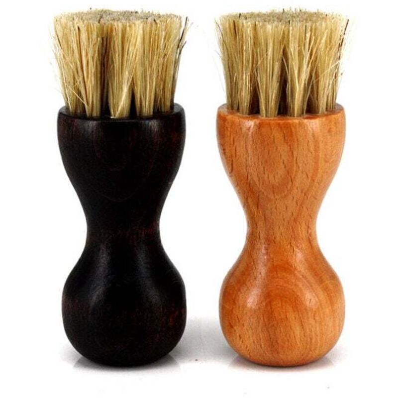 Kit de 2 brosses de polissage pour chaussures, applicateur de chaussures, polisseuse pour bottes pour femmes et hommes