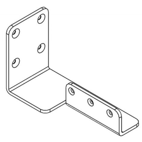 Kit de 2 équerres de renfort pour traverses - droite et gauche - pour raccord entre traverse et la coulisse