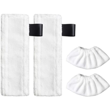 Kit de 2 Housses en Microfibre et 2 Chiffons, pour Kärcher SC5/SC4/SC3/SC2 Easy Fix, Housses de Remplacement