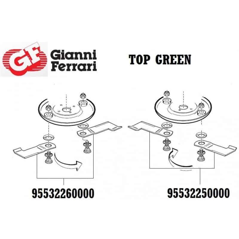 Bieffebi - Kit de 2 lames droites, Gianni Ferrari / 95532260000