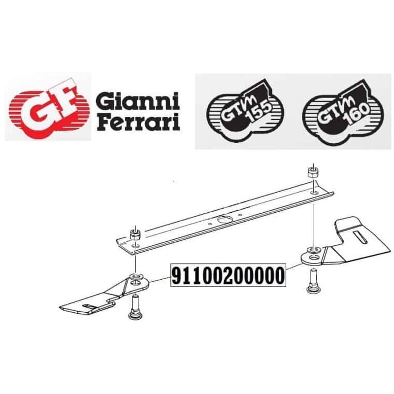 Kit de 2 lames gauches Gianni Ferrari / Bieffebi 91100200000