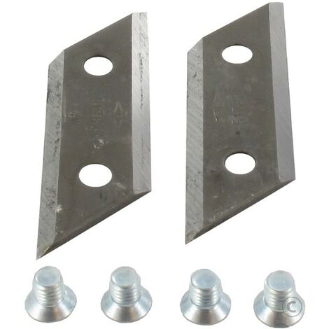 Kit de 2 lames micro broyeur – Longueur 98,2 mm – Largeur 30 mm – Performance optimale pour broyeur de végétaux – Al-Ko