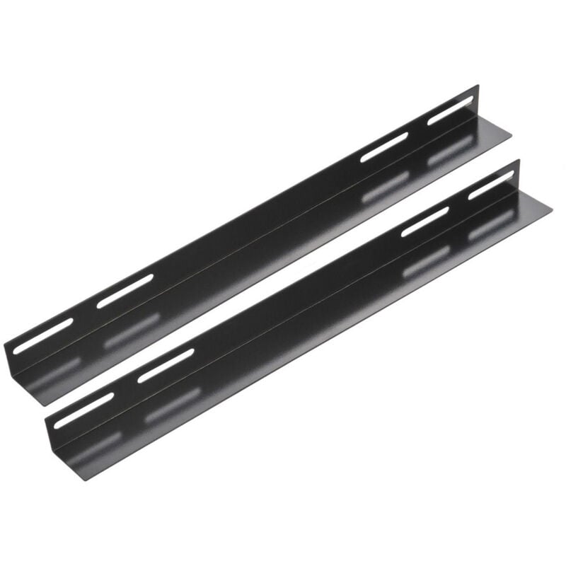 Kimex - Kit de 2 rails en l pour rack sol 19'', Longueur 500mm