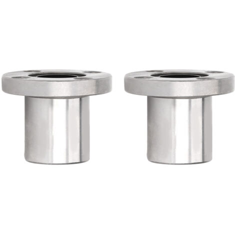 Kit de 2 roulements linéaires LMF25UU à bride ronde pour machines CNC et équipements industriels