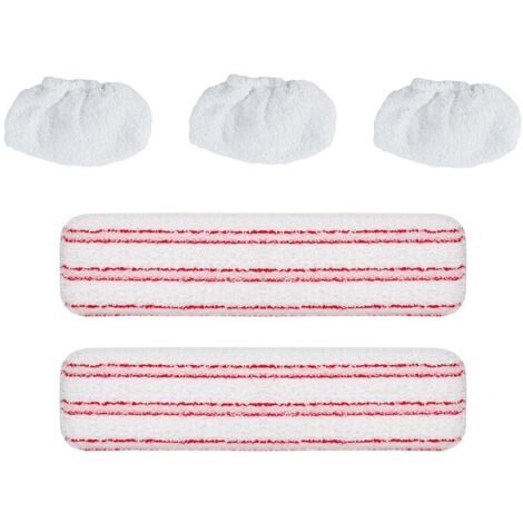 Kit de 2 serpillières + 3 bonnettes pour Polti Vaporetto Pro et Classic PAEU0324
