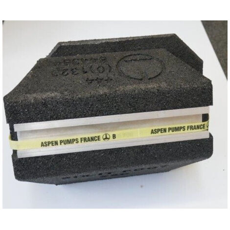 Kit de 2 supports de sol Rubber taille petit 250x180x95mm (charge maxi 100kg) pour canalisation clim et PAC ASPEN PUMP