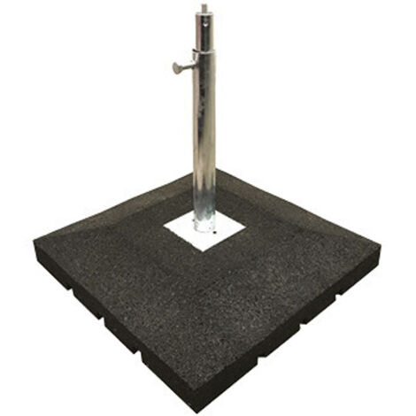 kit de 2 supports pied terrasse réglable + matelas caoutchouc NATHER 990688