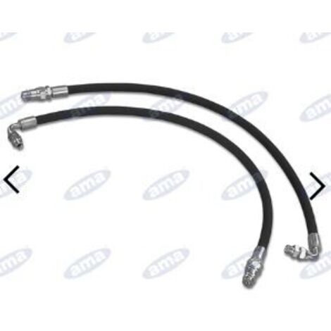 Kit de 2 tuyaux hydrauliques 3/8" mâle à valve 1/2" AMA 04559
