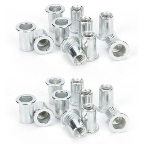 Kit de 20 inserts filetés M6 en aluminium, fixations durables pour assemblage mécanique