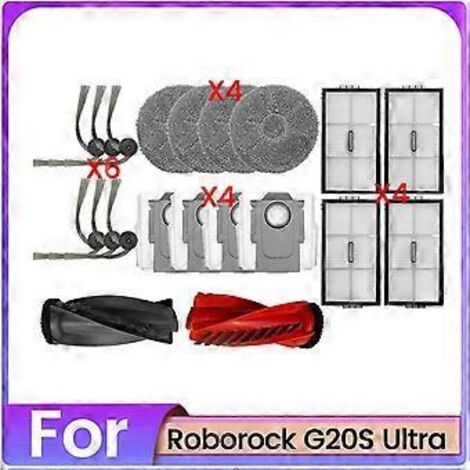 Kit de 20 pièces comprenant brosse, sac à poussière, chiffon et filtre pour balai G20S Ultra