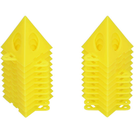 Kit de 20 supports triangulaires en plastique pour cadres photos, portes et planches de bricolage