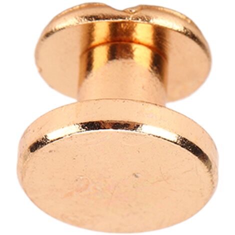 Kit de 200 rivets décoratifs en laiton doré 9x6.5mm pour reliure de livres et artisanat cuir, parfait pour projets DIY et accessoires.
