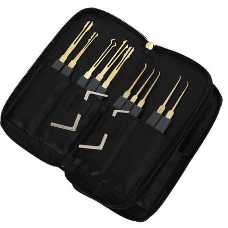 Kit de 24 Pièces pour Crochetage de Serrures avec Cadenas Transparent d'Entraînement