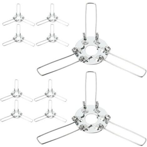 Kit de 24 supports de fixation pour abat-jour avec ressorts, adapté aux accessoires de bricolage pour lampes de table, suspensions et plafonniers.