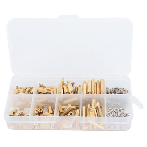Kit de 240 vis et écrous hexagonaux en laiton M2/M3 pour équipements de communication et de bureau électroniques