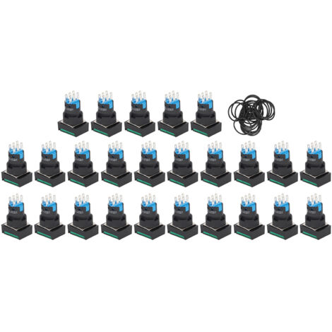 Kit de 25 accesorios de interruptor de botón pulsador de CA 0-240V 5A con kit de luz para máquina