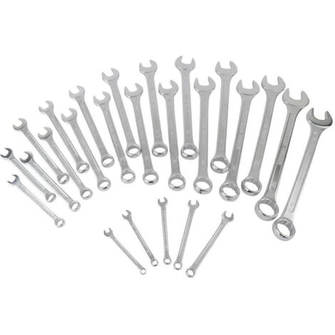 Kit De 25 Clés Fixes à Fourche Polygonales Anglaises En Acier à Mixtes étoile