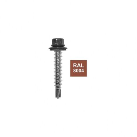 Kit de 25 fixations, L.35 mm terracotta ral 8004 BOL-FIXATIONS