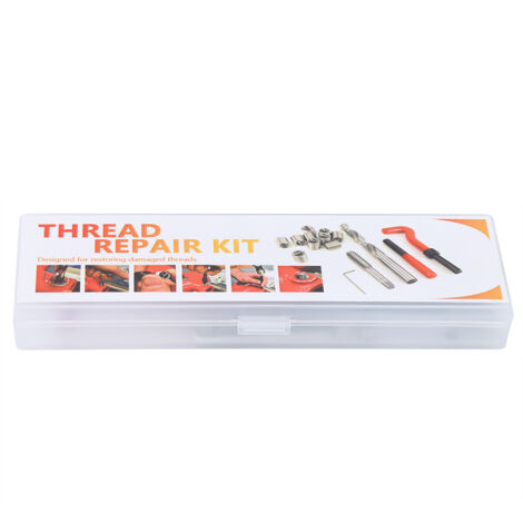 Kit de 25 inserts de réparation filetés M5 avec boîtier plastique transparent pour machines de traitement