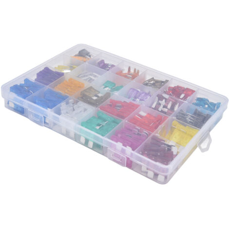 Kit de 250 Fusibles Auto - Assortiment de Lames 2A à 40A avec Feuille Aluminium pour Remplacement Automobile