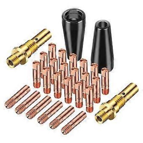 Kit de 28 buses à fil fourré sans air, embouts de 0,03 pouce et 0,035 pouce, pour postes à souder MIG Magnum 100L et Weld-Pak