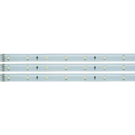 Kit de 3 bandeaux LED décoratifs adhésifs longueur 970mm LED 3x3.12W 6000K 819lm pour alim 12V (non incl) IP44 PAULMANN