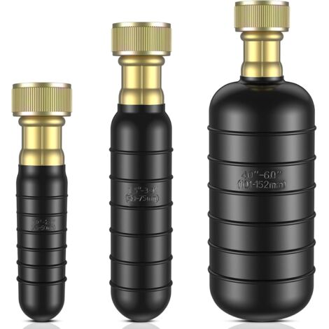 Kit de 3 bolsas de drenaje, bolsa de limpieza de drenaje de goma accionada por agua, se adapta a tuberías de 1 a 6 pulgadas, ideal para limpiar lavabos y duchas de baño