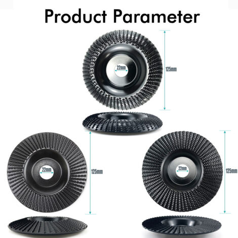 Kit de 3 Disques à Poils pour Meuleuse d‘Angle  – Pour Décapage & Ponçage (125mm, alésage 22mm, Noir, lot de 3)