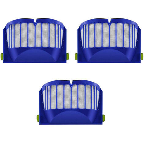 Kit de 3 filtres compatibles avec Roomba série 600 - Pièces de rechange pour 694 692 650 660 651 - Pièces de rechange pour irobot Roomba