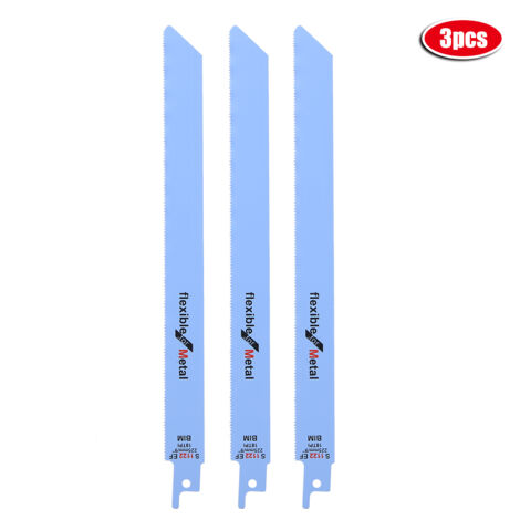 Kit de 3 Lames de Scie Alternative pour Métal et Bois, Accessoire Électroportatif 18TPI