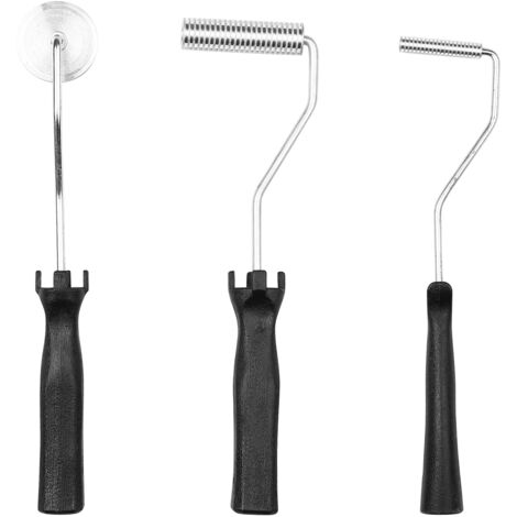 Kit de 3 outils à rouleau en fibre de verre, comprenant un rouleau à bulles pour la stratification et la peinture, idéal pour les moules en résine pour baignoire, douche et FRP.