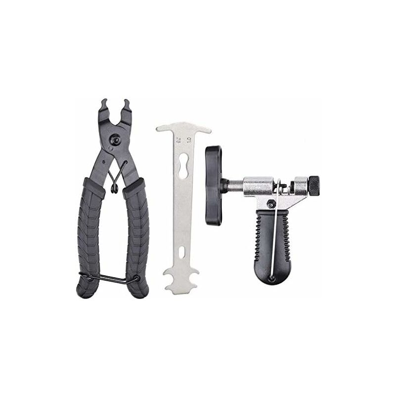 Briday - Kit de 3 Outils de Chaîne Vélo Dérive Chaine Vélo + Pince DémontAttache Rapide + Vérificateur de Chaine Outils de Réparation en Acier inox